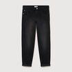 Jeans droit 7/8&egrave;me taille standard denim noir femme