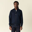 Blouson zippé col teddy bleu marine homme