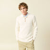 Polo manches longues ecru homme