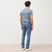 Pantalon chino slim bleu fonc&eacute; homme