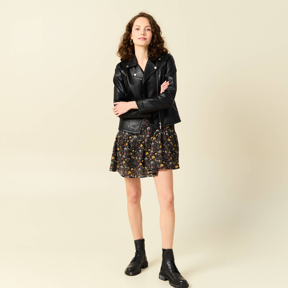 Robe évasée éco-responsable multicolore femme