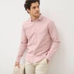Chemise manches longues rose pastel homme