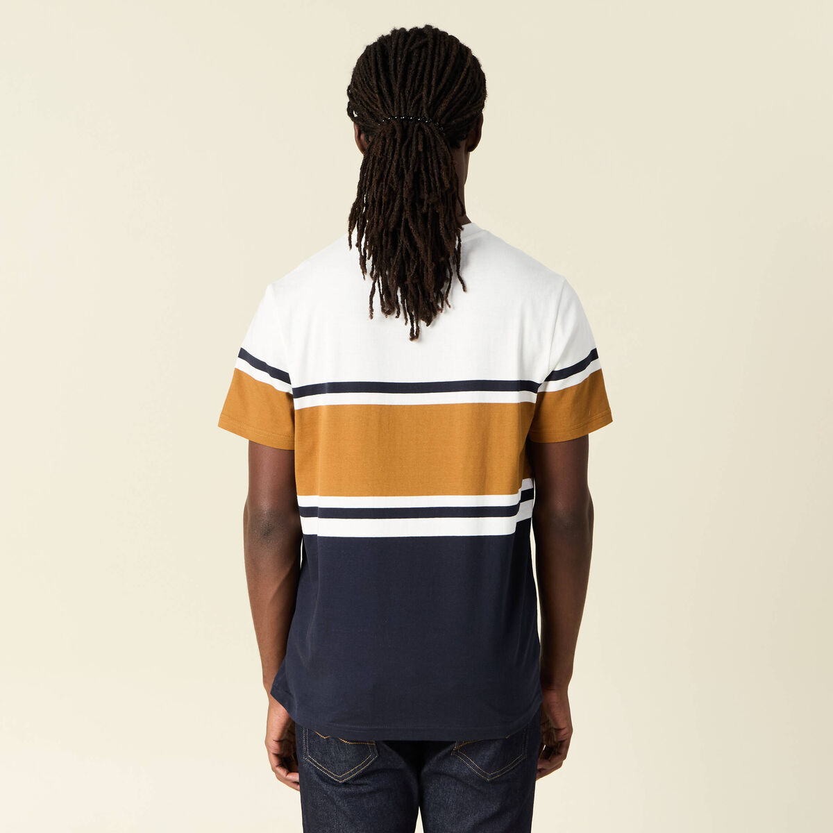 T-shirt manches courtes ecru homme