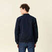 Blouson court manches longues doubl&eacute; bleu marine homme