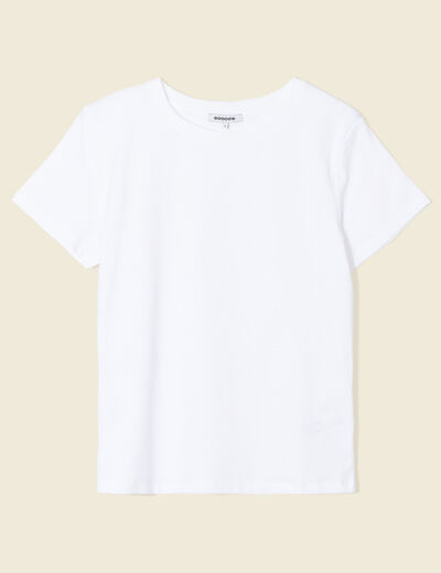 T-shirt manches courtes blanc femme