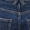 Jeans straight 7/8&egrave;me taille haute denim brut femme