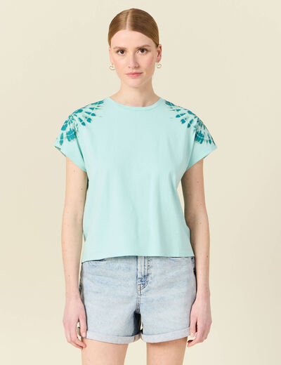 T-shirt éco-responsable vert pastel femme
