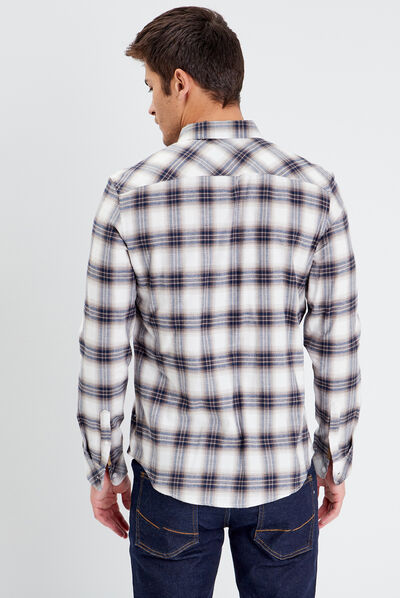 Chemise manches longues ecru homme