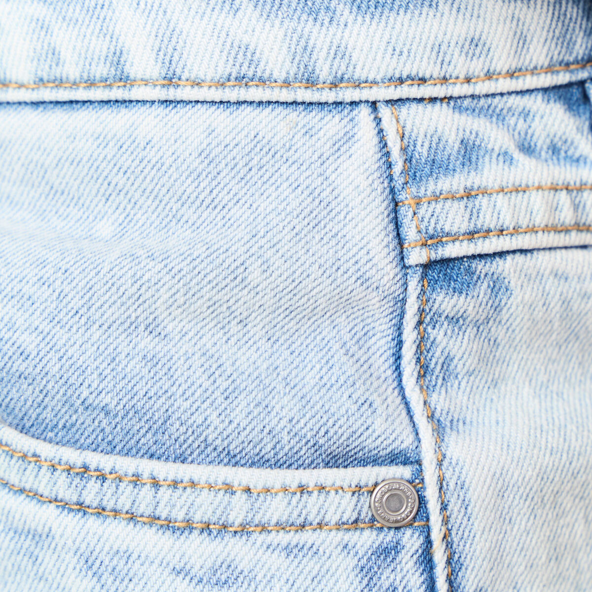 Short mom éco-responsable denim snow bleu femme