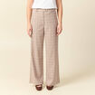 Pantalon loose taille standard fluide beige femme