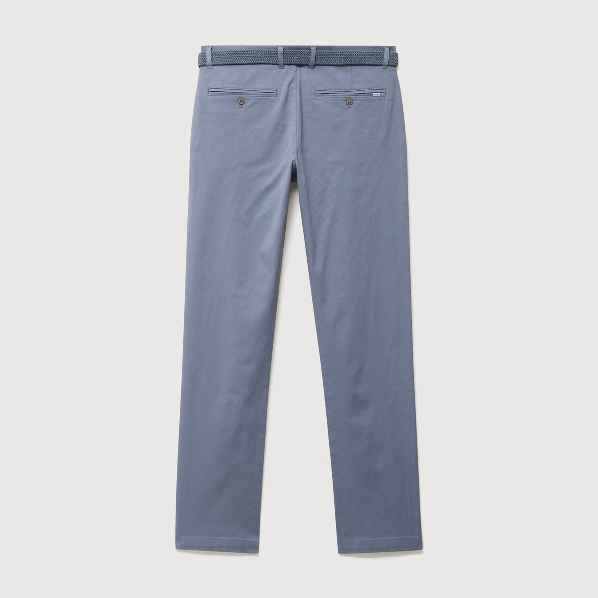 Pantalon straight longueur 32 ceinture bleu gris homme