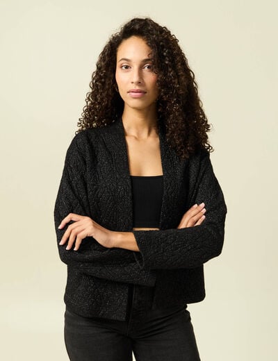 Veste manches longues noir femme