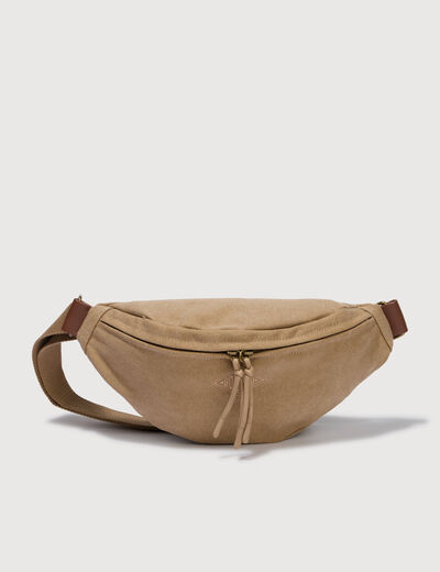 Sac banane beige homme
