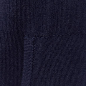Pull sans manches capuche bleu marine femme