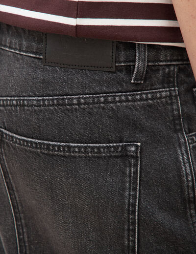 Bermuda en jean coton denim snow noir homme