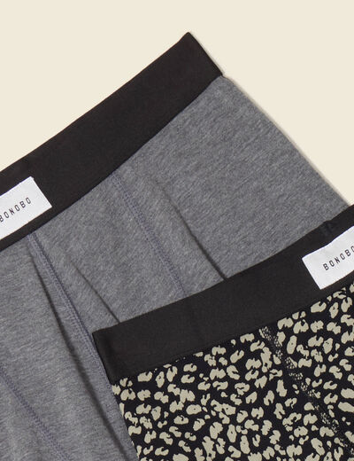 Lot 2 boxers gris foncé homme