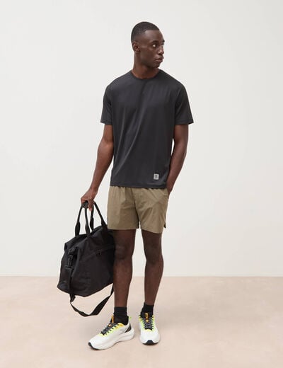 Short doubl&eacute; taupe homme
