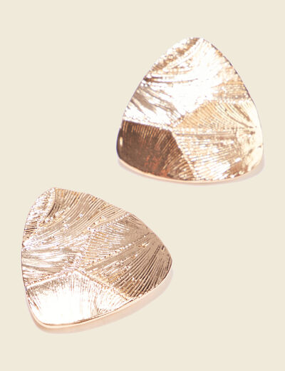 Boucles d'oreilles clous couleur or femme