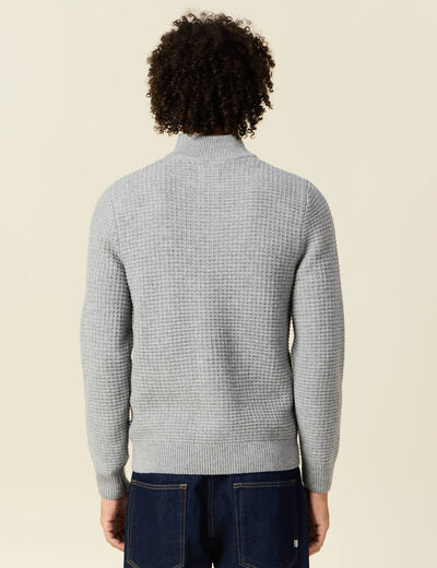 Pull manches longues gris homme