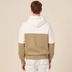 Sweat &agrave; capuche manches longues taupe homme