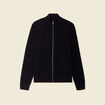 Gilet manches longues zippé noir homme
