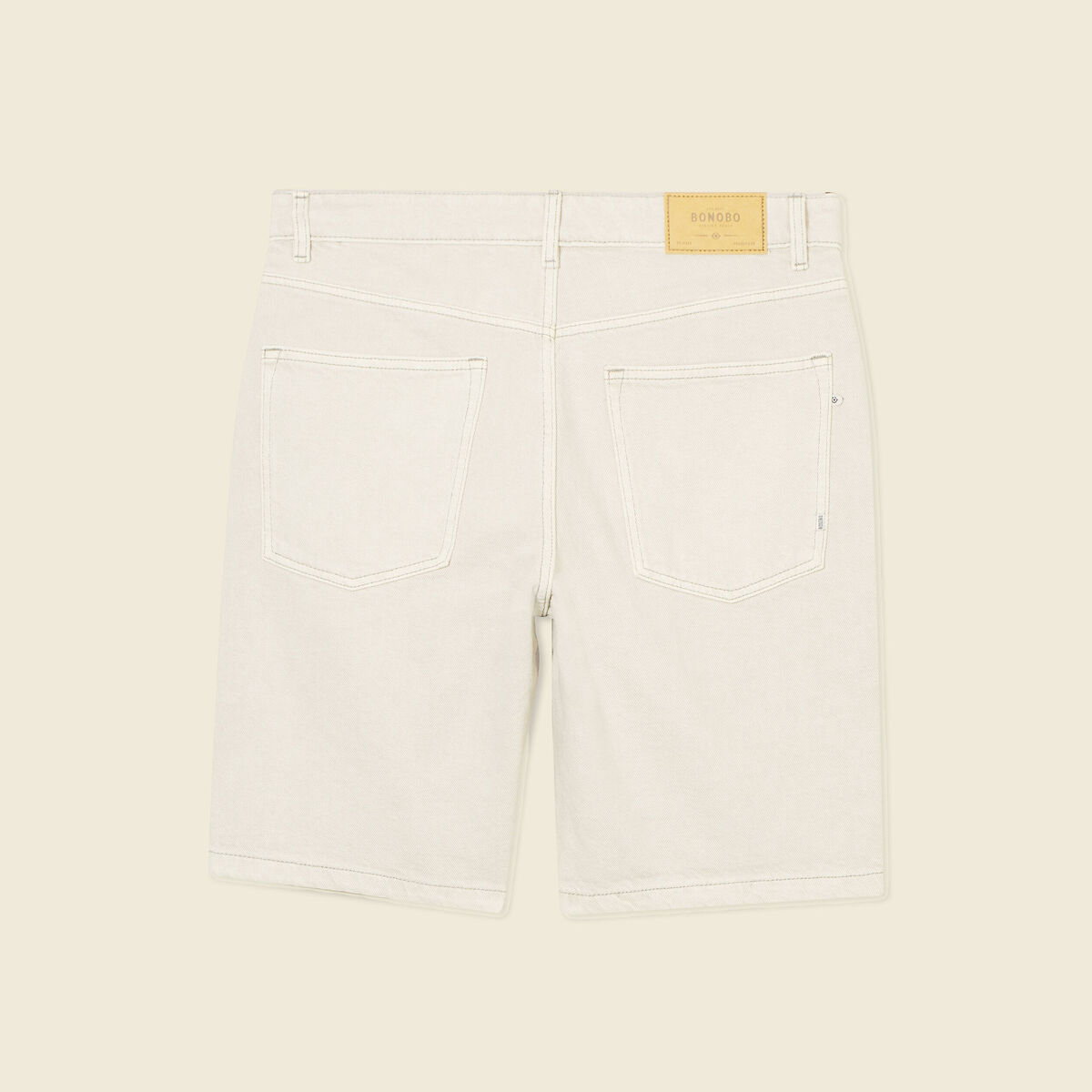 Bermuda droit en jean denim snow gris homme