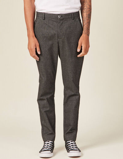 Pantalon chino tapered gris foncé homme
