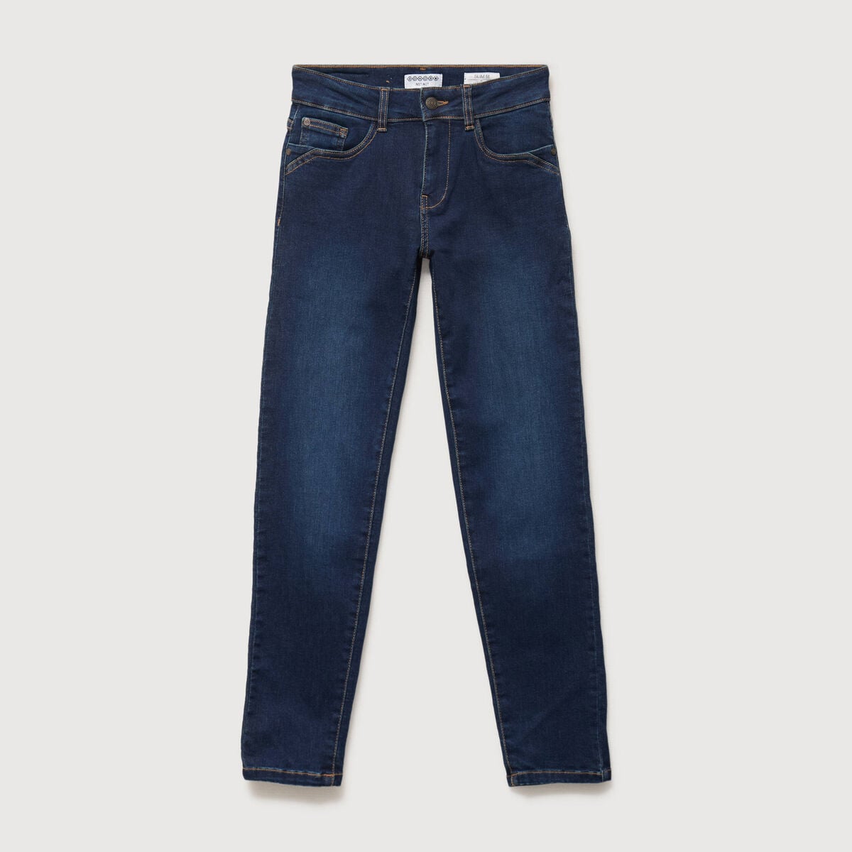 Jeans slim 7/8&egrave;me denim brut femme