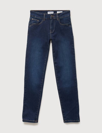 Jeans slim 7/8&egrave;me denim brut femme
