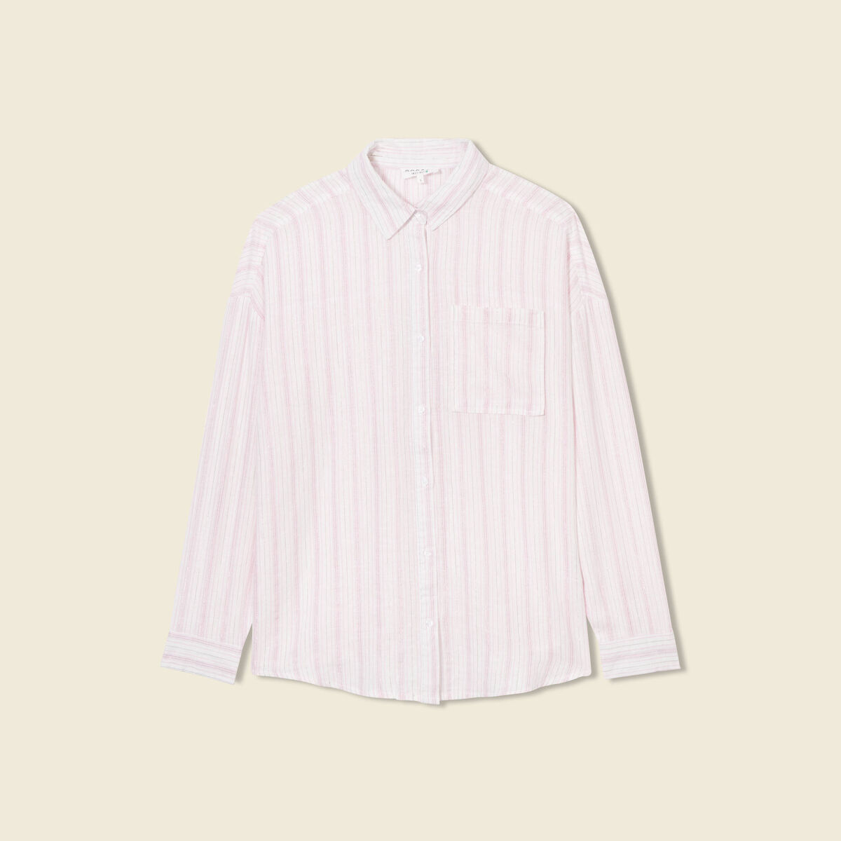 Chemise éco-responsable rose clair femme