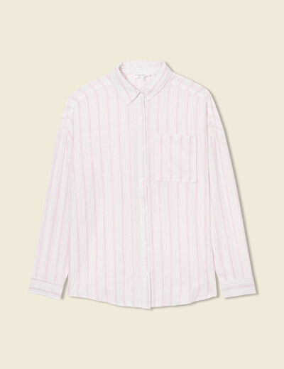 Chemise éco-responsable rose clair femme