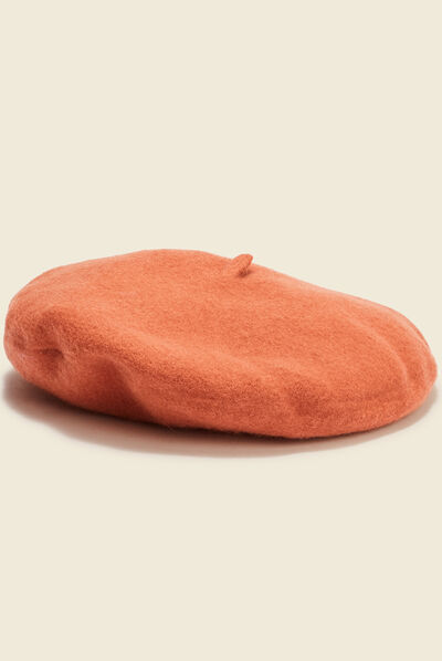 Béret orange foncé femme