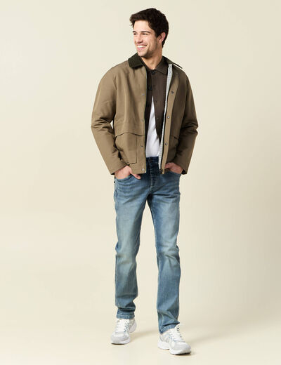 Jeans straight 5 poches denim dirty homme