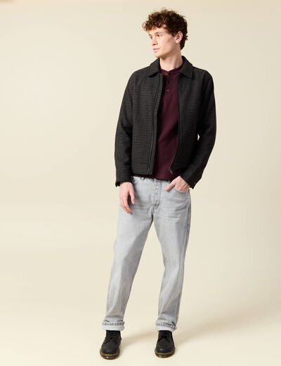 T-shirt manches longues bordeaux homme