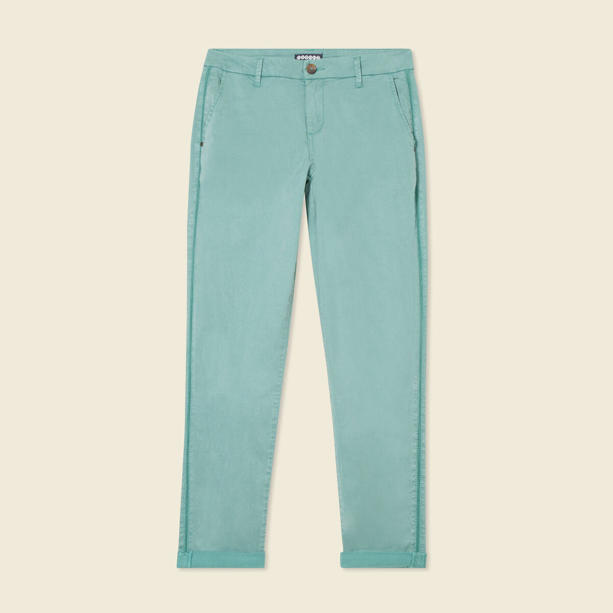 Pantalon chino Instinct vert foncé femme