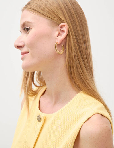 Boucles d'oreilles couleur or femme