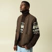 Gilet droit court sans manches marron fonc&eacute; homme