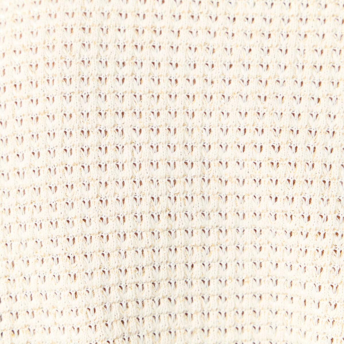 Polo manches 3/4 brillant ecru femme