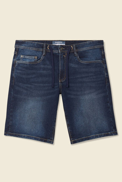 Bermuda confort ultra stretch denim brut homme