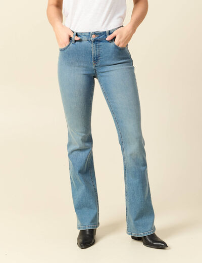 Jeans bootcut bleu femme