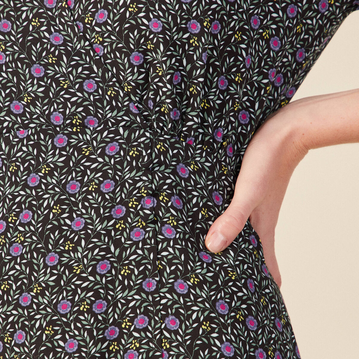 Robe longue éco-responsable noir femme