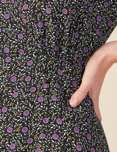 Robe longue éco-responsable noir femme