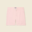 Short droit avec cordon rose clair homme