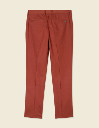Pantalon chino marron cognac homme