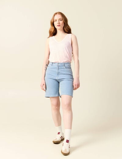 Débardeur sans manches rose clair femme