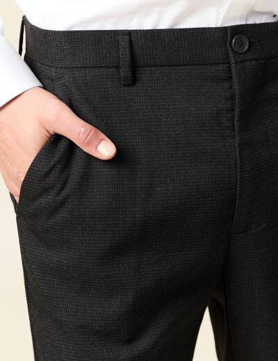 Pantalon chino straight noir homme