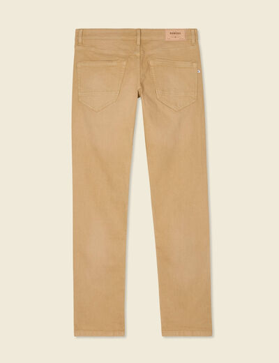 Jeans straight longueur 34 denim beige homme
