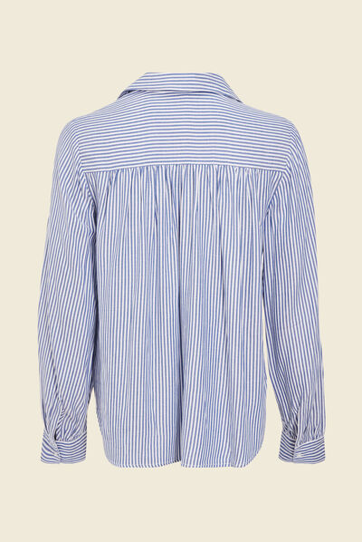 Blouse manches longues ecru femme