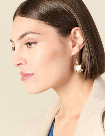 Boucles d'oreilles ivoire femme