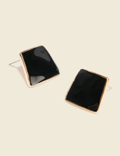 Boucles d'oreilles clous noir femme